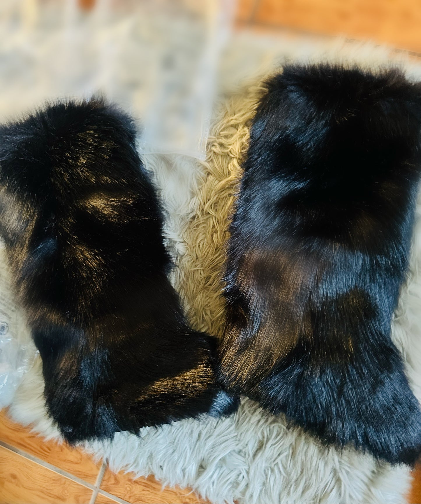 Knee high Fluff Round Toe Snow Boots